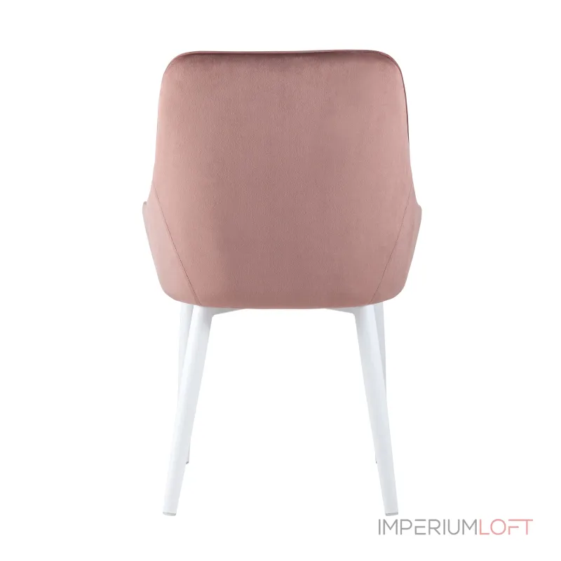 Диана велюр пыльно-розовый ножки белые из металла от ImperiumLoft Диана велюр пыльно-розовый ножки белые из металла от ImperiumLoft