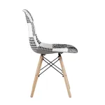 Eames обивка в стиле пэчворк черно-белый, ножки массив бука от ImperiumLoft