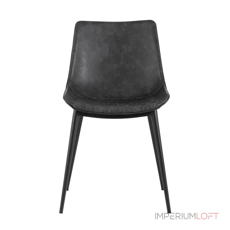 кухонный Texas мягкая обивка из экокожи, цвет серый, ножки черные от ImperiumLoft кухонный Texas мягкая обивка из экокожи, цвет серый, ножки черные от ImperiumLoft