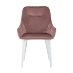 Диана велюр пыльно-розовый ножки белые из металла от ImperiumLoft