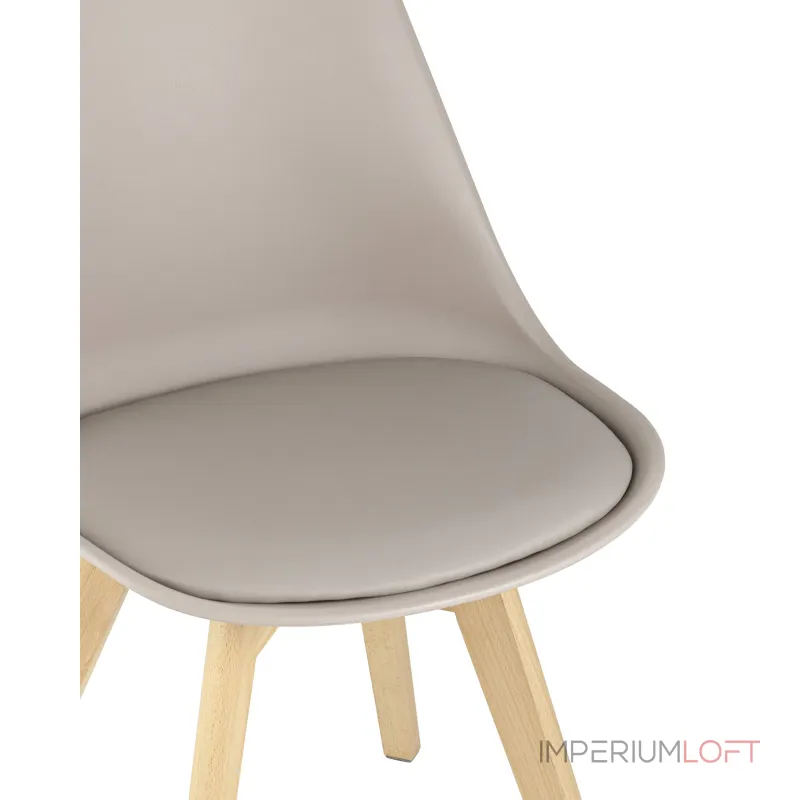 Frankfurt бежевый, сиденье из сочетания пластика и экокожи, ножки деревянные от ImperiumLoft Frankfurt бежевый, сиденье из сочетания пластика и экокожи, ножки деревянные от ImperiumLoft