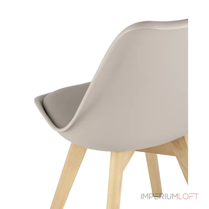 Frankfurt бежевый, сиденье из сочетания пластика и экокожи, ножки деревянные от ImperiumLoft Frankfurt бежевый, сиденье из сочетания пластика и экокожи, ножки деревянные от ImperiumLoft