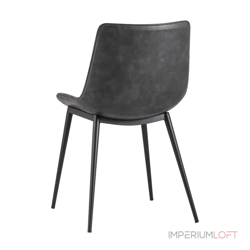 кухонный Texas мягкая обивка из экокожи, цвет серый, ножки черные от ImperiumLoft кухонный Texas мягкая обивка из экокожи, цвет серый, ножки черные от ImperiumLoft