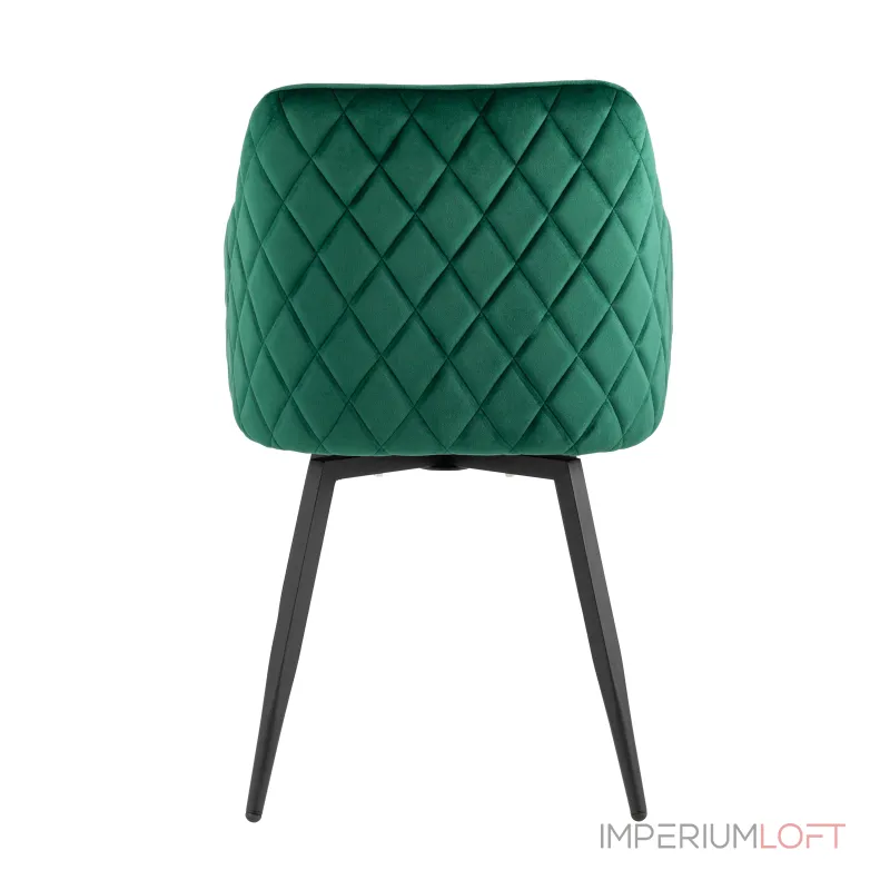 Ника вращающийся велюр изумрудный обеденный ножки металл черный от ImperiumLoft Ника вращающийся велюр изумрудный обеденный ножки металл черный от ImperiumLoft