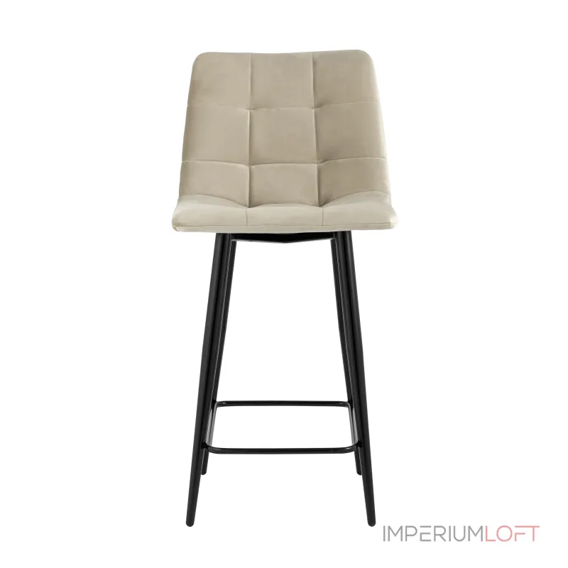 Джанго велюр бежевый ножки металл высота сиденья 60 см от ImperiumLoft Джанго велюр бежевый ножки металл высота сиденья 60 см от ImperiumLoft