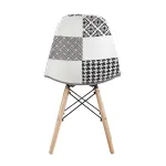 Eames обивка в стиле пэчворк черно-белый, ножки массив бука от ImperiumLoft