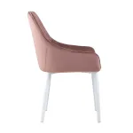 Диана велюр пыльно-розовый ножки белые из металла от ImperiumLoft