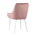 Диана велюр пыльно-розовый ножки белые из металла от ImperiumLoft