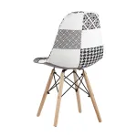 Eames обивка в стиле пэчворк черно-белый, ножки массив бука от ImperiumLoft