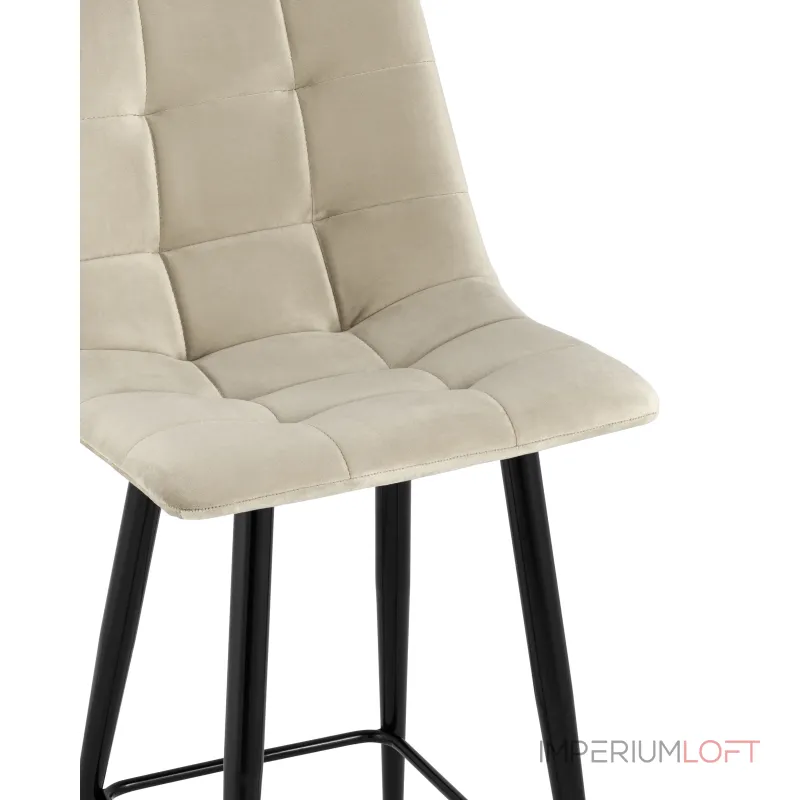 Джанго велюр бежевый ножки металл высота сиденья 60 см от ImperiumLoft Джанго велюр бежевый ножки металл высота сиденья 60 см от ImperiumLoft