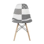 Eames обивка в стиле пэчворк черно-белый, ножки массив бука от ImperiumLoft