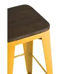 Tolix WOOD желтый, металл с порошковым покрытием, дерево, металл