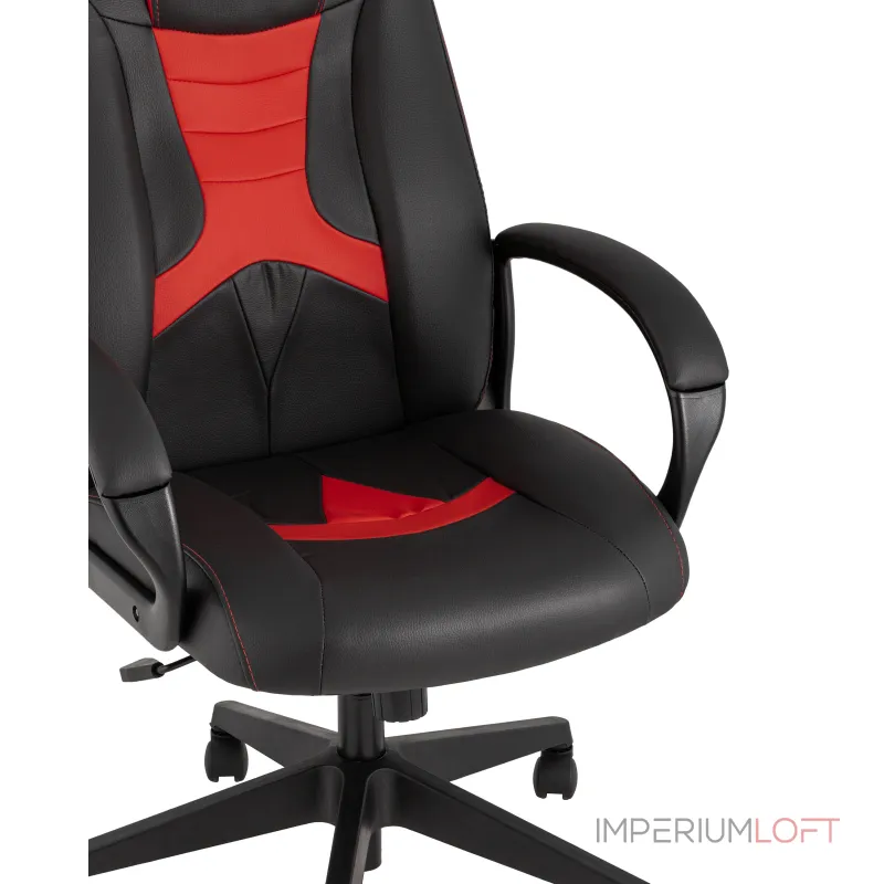 TopChairs ST-CYBER 8 RED ткань/экокожа черный/красный TopChairs ST-CYBER 8 RED ткань/экокожа черный/красный