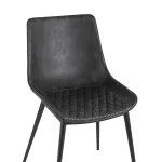 кухонный Texas мягкая обивка из экокожи, цвет серый, ножки черные от ImperiumLoft