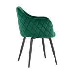 Ника вращающийся велюр изумрудный обеденный ножки металл черный от ImperiumLoft