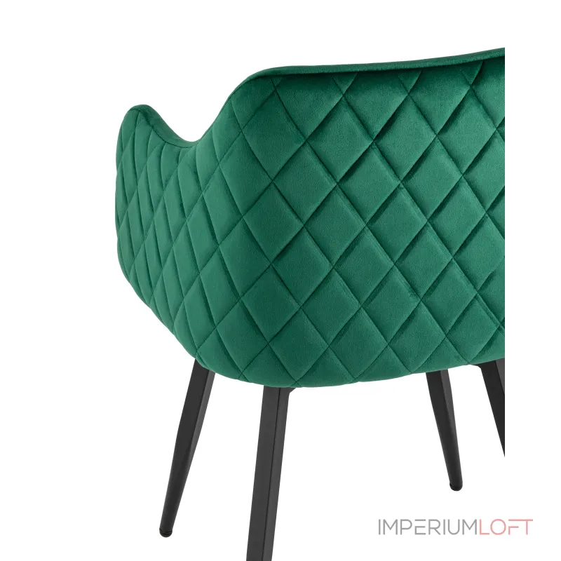 Ника вращающийся велюр изумрудный обеденный ножки металл черный от ImperiumLoft Ника вращающийся велюр изумрудный обеденный ножки металл черный от ImperiumLoft