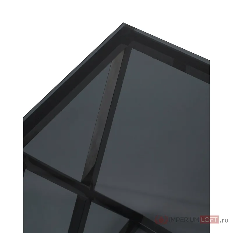 ИНСИГНИЯ 55*55 нержавеющая сталь темный хром стекло smoke от ImperiumLoft