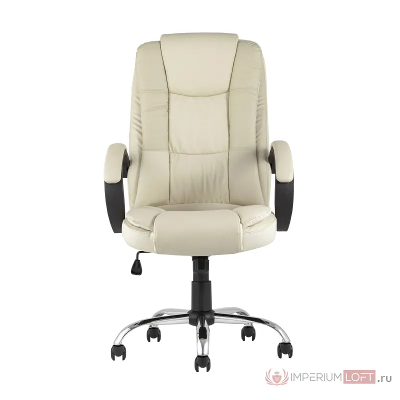 TopChairs Atlant офисное бежевое обивка экокожа, механизм качания Top Gun от ImperiumLoft