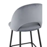 Меган велюр серый ножки металл черные от ImperiumLoft Меган велюр серый ножки металл черные от ImperiumLoft