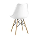 Eames Soft белый обеденный сиденье экокожа ножки из массива бука от ImperiumLoft