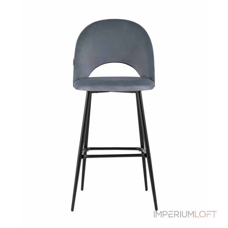 Меган велюр серый ножки металл черные от ImperiumLoft Меган велюр серый ножки металл черные от ImperiumLoft