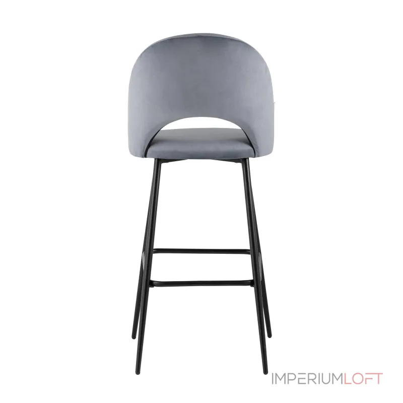 Меган велюр серый ножки металл черные от ImperiumLoft Меган велюр серый ножки металл черные от ImperiumLoft