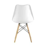 Eames Soft белый обеденный сиденье экокожа ножки из массива бука от ImperiumLoft