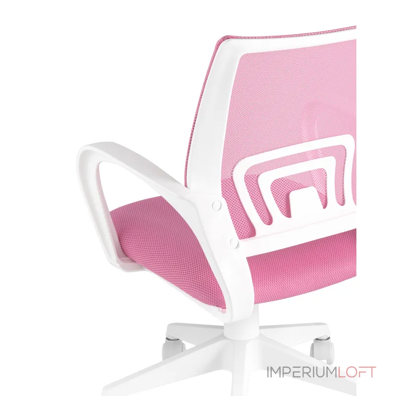офисное TopChairs ST-BASIC-W розовый крестовина пластик белый