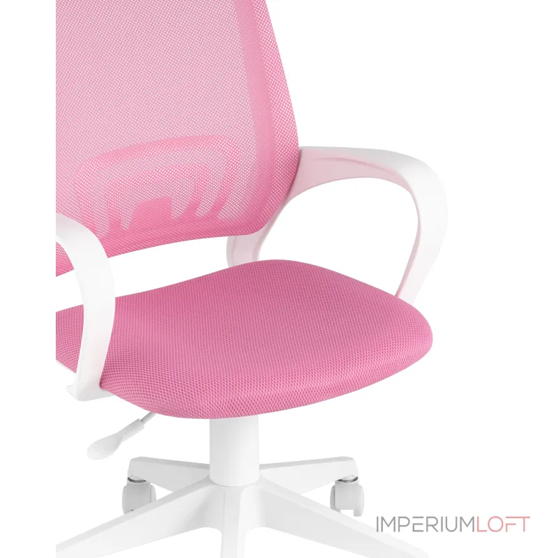 офисное TopChairs ST-BASIC-W розовый крестовина пластик белый