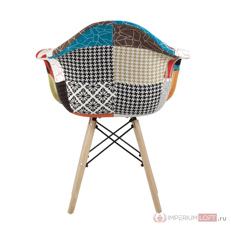 Eames DSW обивка тканевая в стиле пэчворк, ножки из массива бука от ImperiumLoft