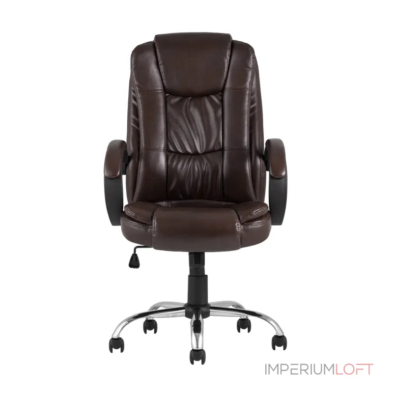TopChairs Atlant офисное коричневое обивка экокожа, механизм качания Top Gun TopChairs Atlant офисное коричневое обивка экокожа, механизм качания Top Gun