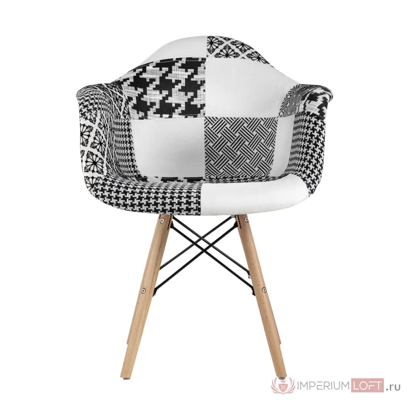 Eames в стиле пэчворк черно-белое, ножки массив бука от ImperiumLoft