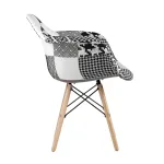 Eames в стиле пэчворк черно-белое, ножки массив бука от ImperiumLoft