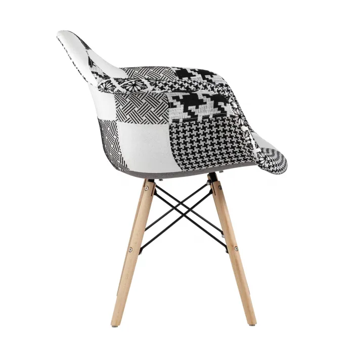 Eames в стиле пэчворк черно-белое, ножки массив бука от ImperiumLoft