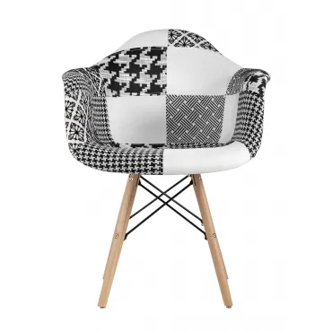 Eames в стиле пэчворк черно-белое, ножки массив бука от ImperiumLoft