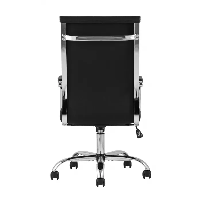 TopChairs Unit офисное черное в обивке из экокожи, механизм качания Top Gun от ImperiumLoft