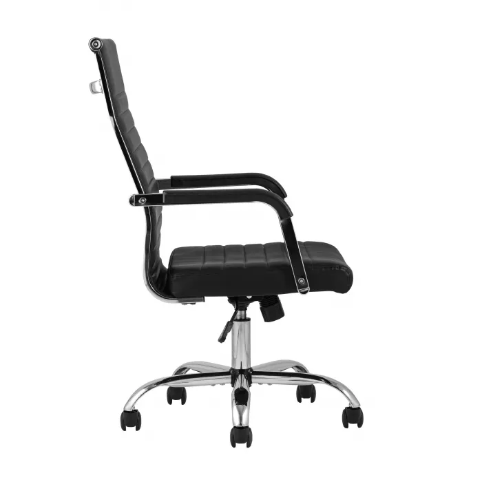 TopChairs Unit офисное черное в обивке из экокожи, механизм качания Top Gun от ImperiumLoft