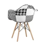 Eames в стиле пэчворк черно-белое, ножки массив бука от ImperiumLoft