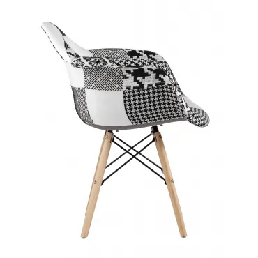 Eames в стиле пэчворк черно-белое, ножки массив бука от ImperiumLoft