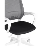 офисное TopChairs ST-BASIC-W серый крестовина пластик белый от ImperiumLoft