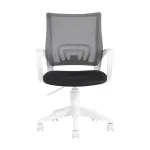 офисное TopChairs ST-BASIC-W серый крестовина пластик белый от ImperiumLoft