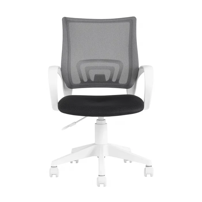 офисное TopChairs ST-BASIC-W серый крестовина пластик белый от ImperiumLoft
