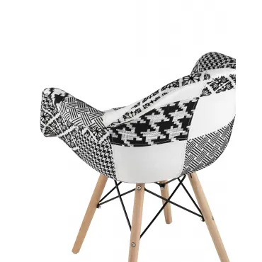 Eames в стиле пэчворк черно-белое, ножки массив бука от ImperiumLoft