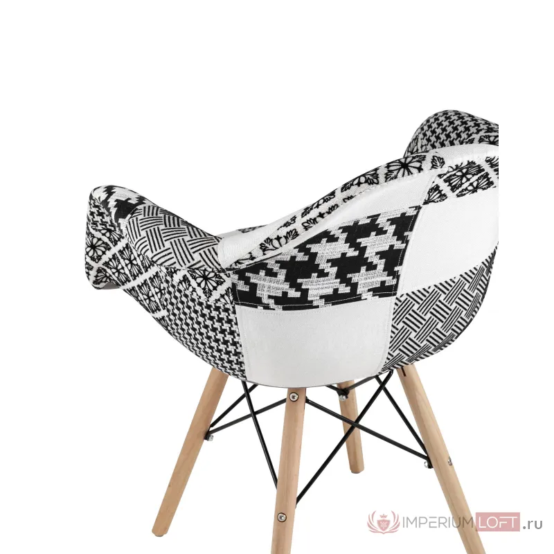 Eames в стиле пэчворк черно-белое, ножки массив бука от ImperiumLoft