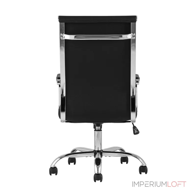 TopChairs Unit офисное черное в обивке из экокожи, механизм качания Top Gun