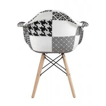 Eames в стиле пэчворк черно-белое, ножки массив бука от ImperiumLoft