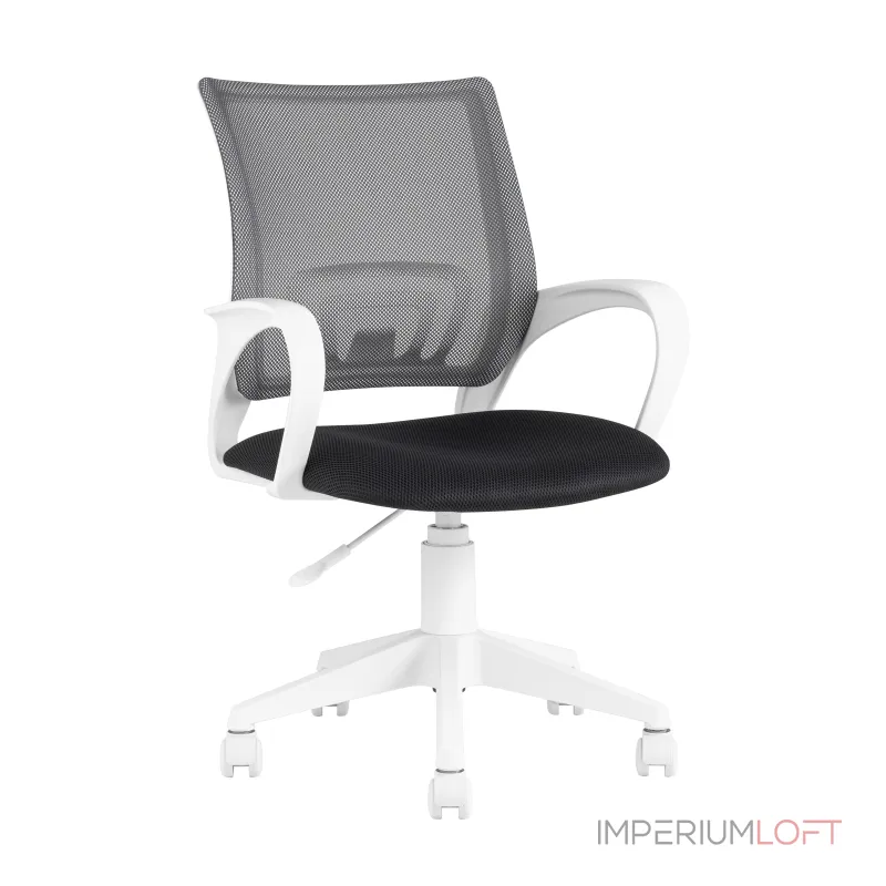 офисное TopChairs ST-BASIC-W серый крестовина пластик белый офисное TopChairs ST-BASIC-W серый крестовина пластик белый