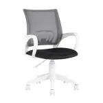 офисное TopChairs ST-BASIC-W серый крестовина пластик белый от ImperiumLoft