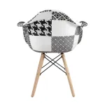 Eames в стиле пэчворк черно-белое, ножки массив бука от ImperiumLoft