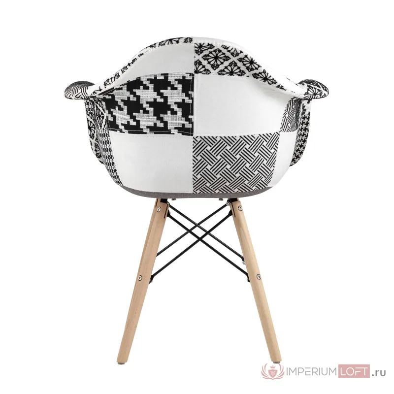 Eames в стиле пэчворк черно-белое, ножки массив бука от ImperiumLoft